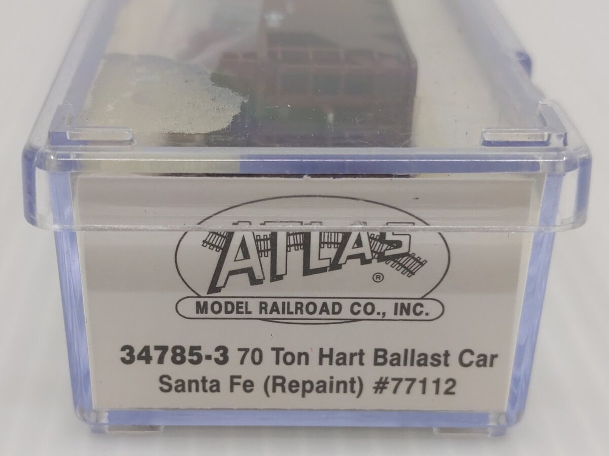 Atlas 34785-3 N Scale Santa Fe 70 Ton Ballast Car #77112 LN/Box