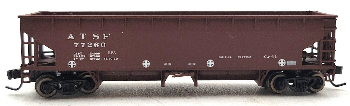 Atlas 34785-4 N Scale 70 Ton Santa Fe Hart Ballast Car #77260 LN/Box