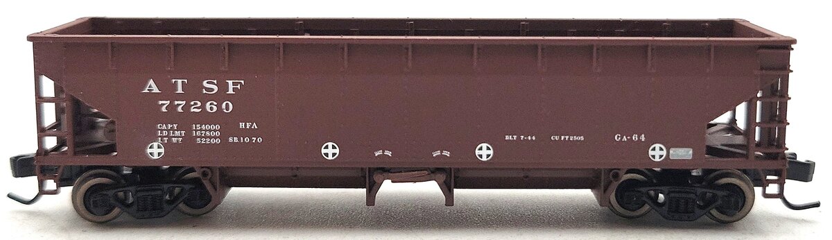 Atlas 34785-4 N Scale 70 Ton Santa Fe Hart Ballast Car #77260 LN/Box