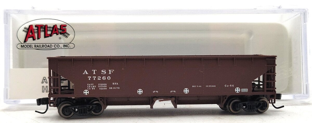 Atlas 34785-4 N Scale 70 Ton Santa Fe Hart Ballast Car #77260 LN/Box