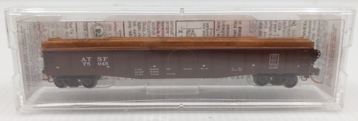 Micro-Trains 04600080 N ATSF 50' Fishbelly Side Gondola w/Steel Beam Load #75045 LN/Box