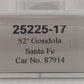 Trainworx Inc 25225-17 N Santa Fe 52' 6" Corrugated Gondola #87914