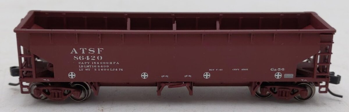 Atlas 50001694 N Scale Santa Fe (Late/Repaint) 70-Ton Hart Ballast Car #86420 EX/Box