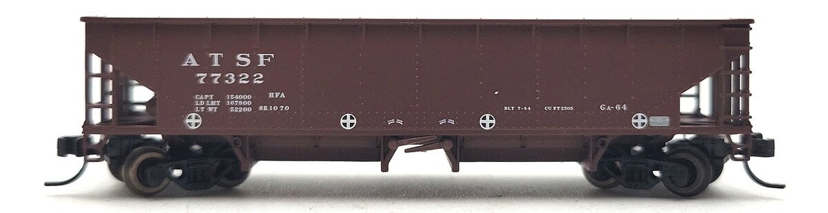 Atlas 34785-5 N Scale Santa Fe 70 Ton Hart Ballast Car #77322 LN/Box
