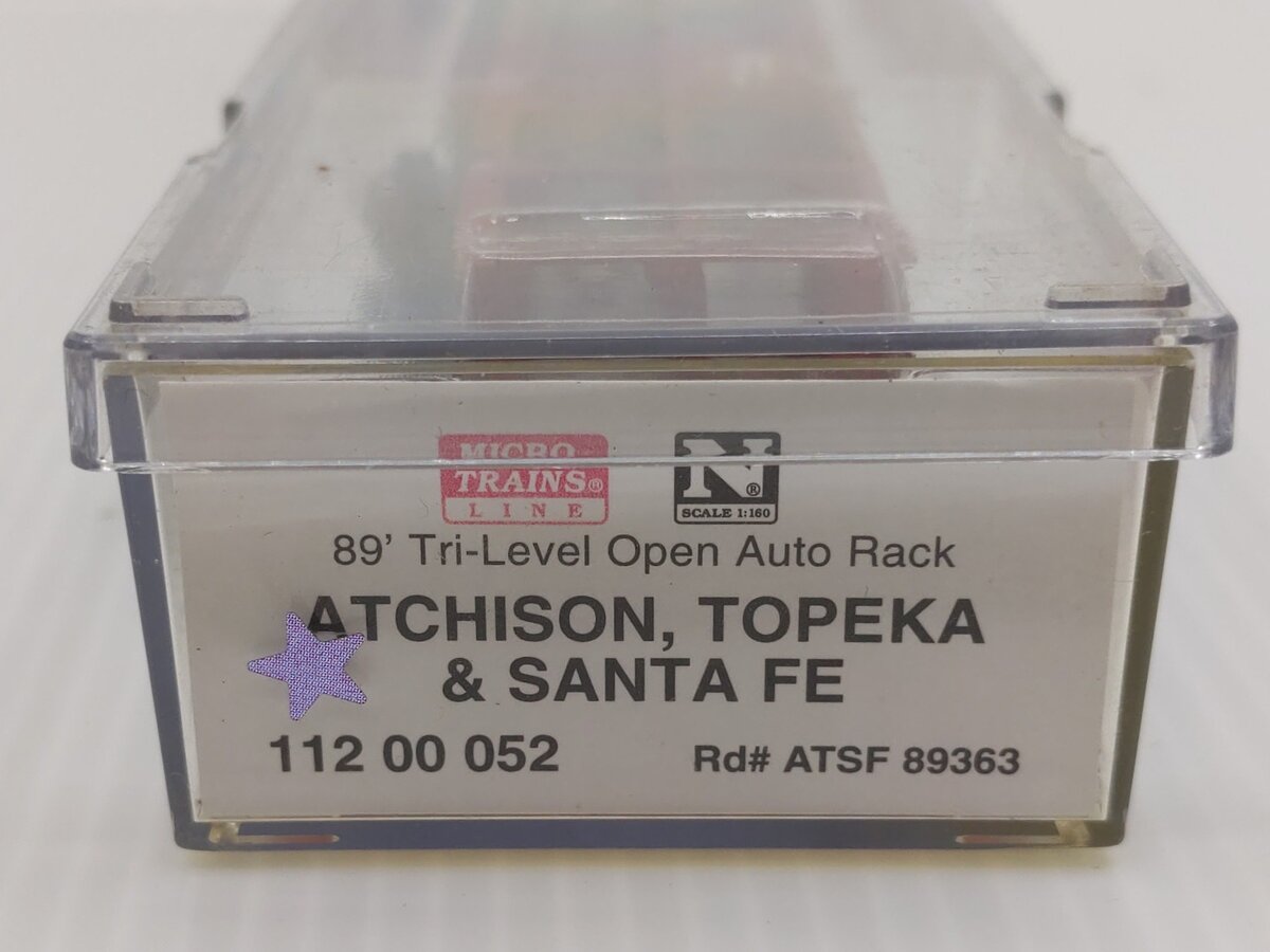 Micro-Trains 11200052 N ATSF 89' Tri-Level Open Autorack #89363 LN/Box