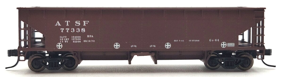 Atlas 34785-6 N Scale Santa Fe 70 Ton Hart Ballast Car #77338 LN/Box