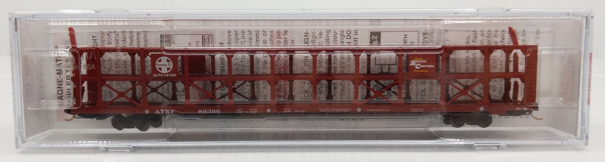 Micro-Trains 11200051 N ATSF 89' Tri-Level Open Autorack Freight Car #89396 LN/Box