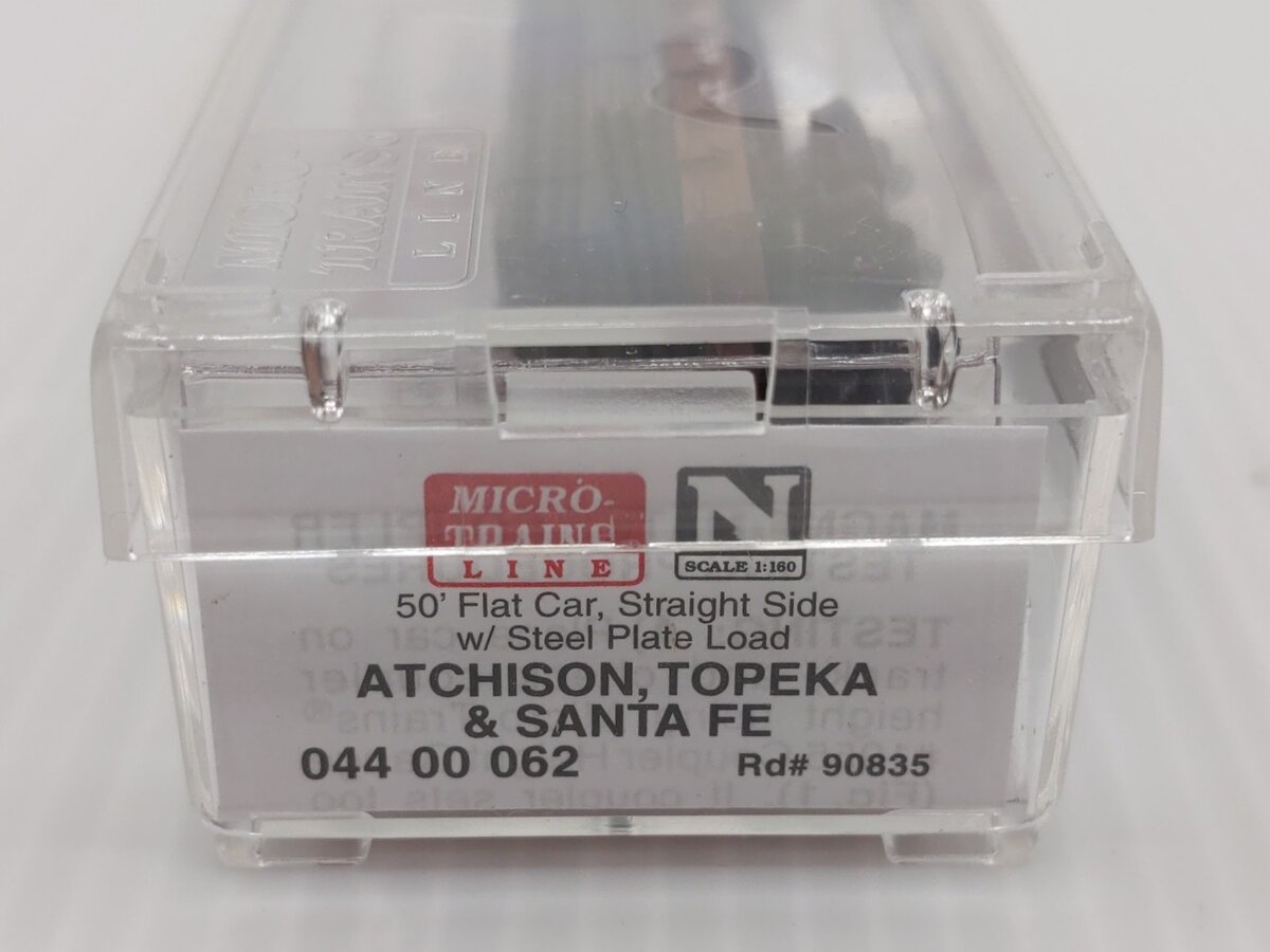 Micro-Trains 04400062 N ATSF 50' Straight Side Flatcar #90835 NIB