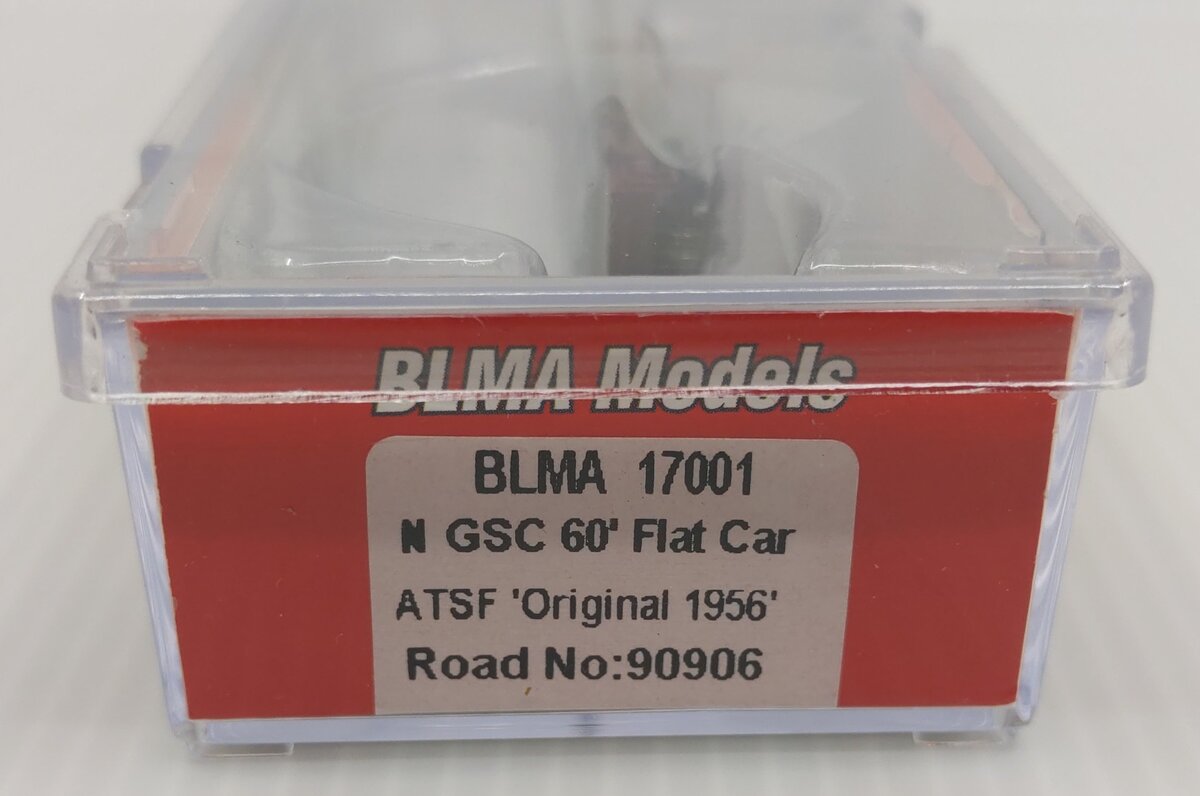 BLMA Models 17001 N Scale ATSF 60' Flat Car #90906