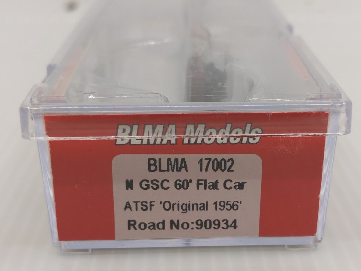BLMA Models 17002 N ATSF GSC 60' Flat Car #90934 EX/Box