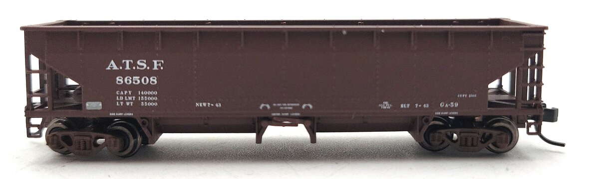 Atlas 34774-7 N Scale ATSF 70 Ton Hart Ballast Car #86508 LN/Box