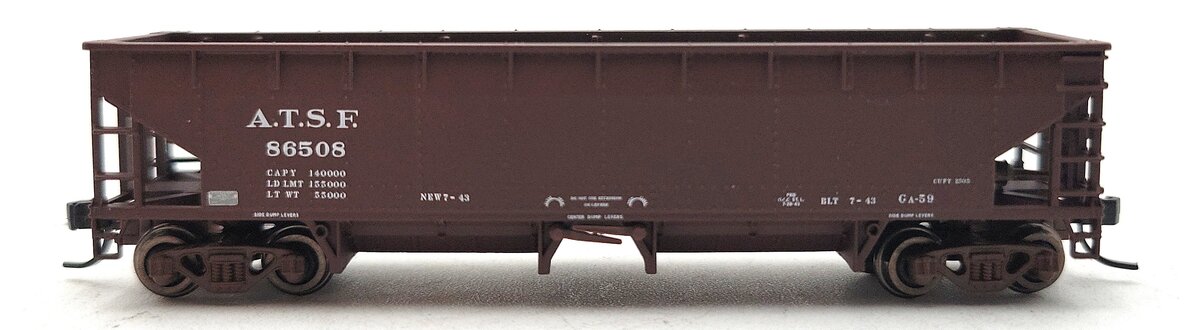 Atlas 34774-7 N Scale ATSF 70 Ton Hart Ballast Car #86508 LN/Box
