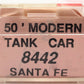 Roundhouse 8442 N Santa Fe 50' Modern Tank Car #98408 LN/Box