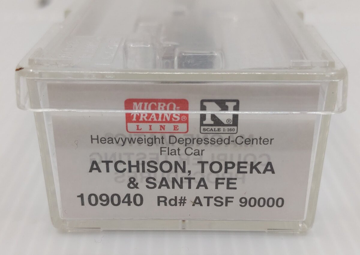 Micro-Trains 10900040 N ATSF Heavyweight Depressed Center Flatcar #90000 LN/Box
