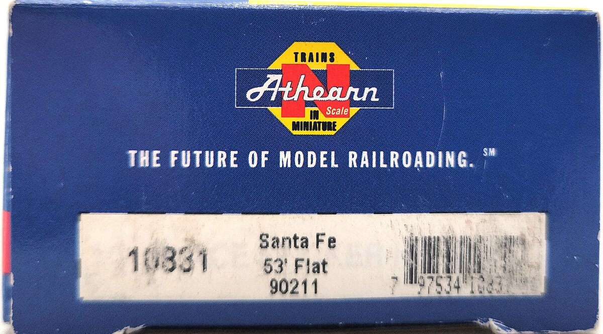 Athearn 10831 N Scale Santa Fe 53' Flatcar #90211 LN/Box