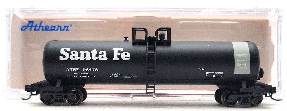 Athearn 11792 N Scale Atchison Topeka Santa Fe 50' Modern Tank #98476 LN/Box