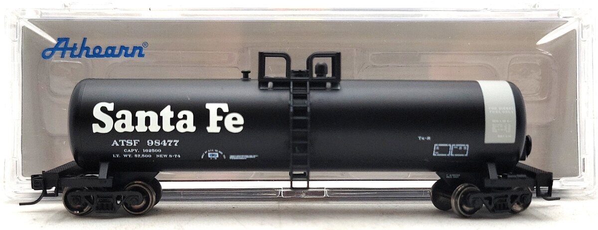 Athearn 13733 N Atchison Topeka Santa Fe RTC 20,900 Gallon Tank Car #98477 LN/Box
