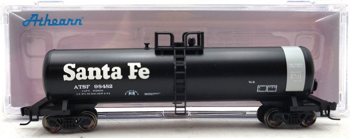 Athearn ATH13734 N Scale Santa Fe 50' RTC 20K GS Tank Car #98482 LN/Box