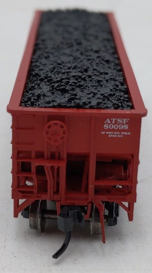 Bluford Shops 14063 N Scale Santa Fe 70T 3 Bay 14 Panel Rib Side Hooper #80098 EX/Box