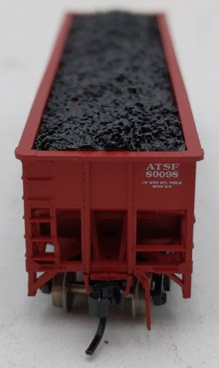 Bluford Shops 14063 N Scale Santa Fe 70T 3 Bay 14 Panel Rib Side Hooper #80098 EX/Box