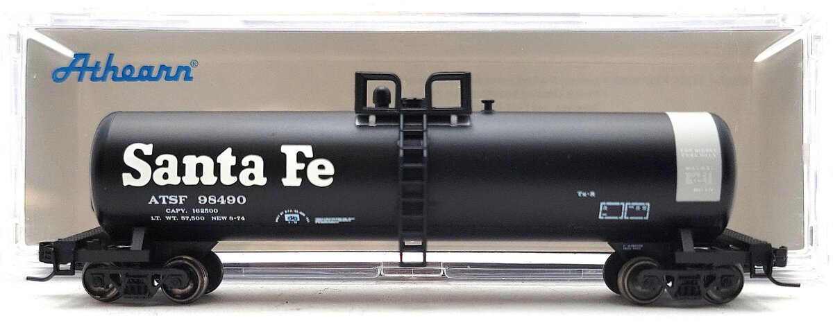 Athearn 12202 N Santa Fe 20,900-Gallon Tank #98490 LN/Box