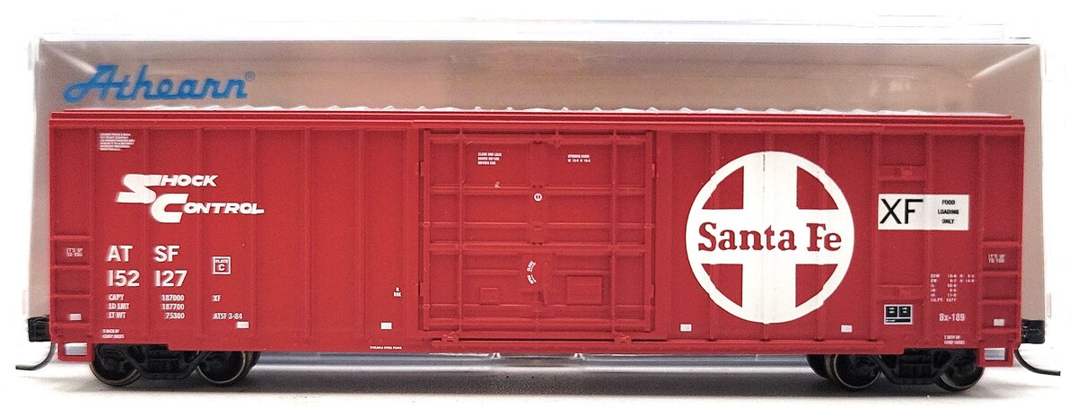 Athearn 3758 N Santa Fe 50' FMC Superior Plug Door Box #152127