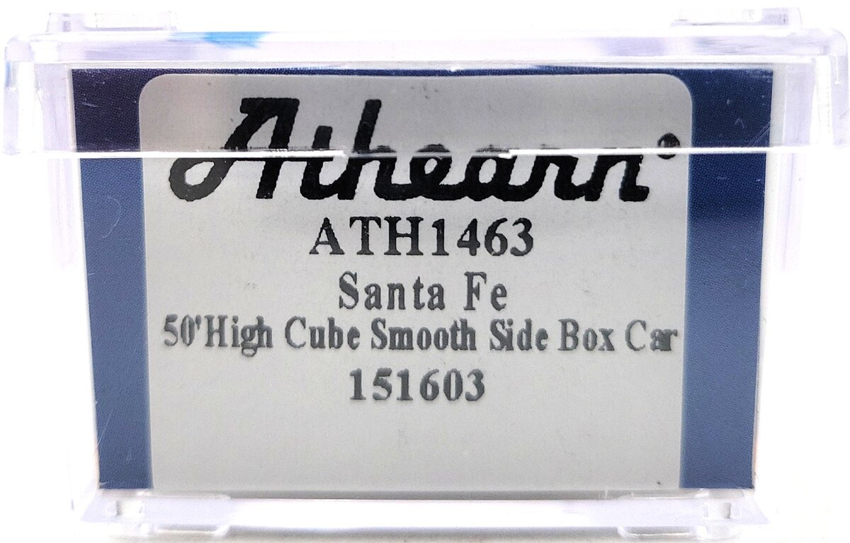 Athearn 1463 N Santa Fe 50' Smooth High Cube Plug Door Boxcar #151603 EX/Box