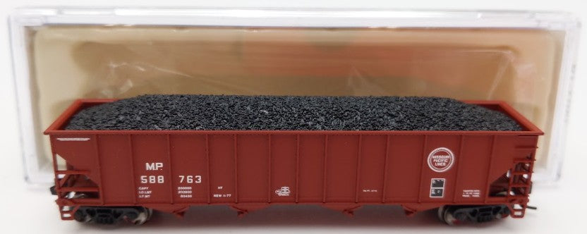 Trainworx Inc. 2403-19 N Scale MP 100-Ton 4-Bay Quad Hopper Car with Coal Load