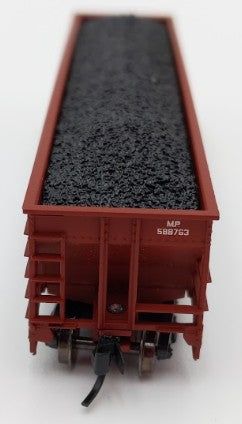 Trainworx Inc. 2403-19 N Scale MP 100-Ton 4-Bay Quad Hopper Car with Coal Load