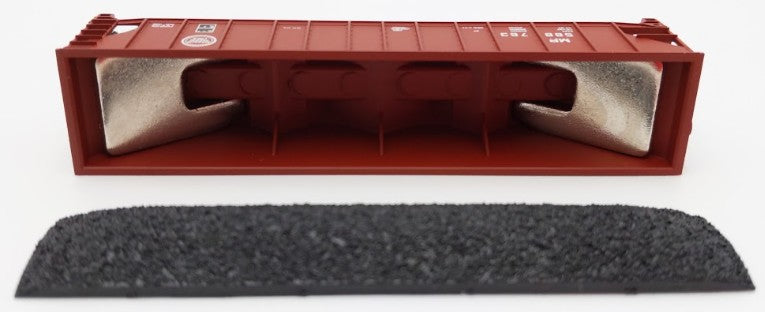 Trainworx Inc. 2403-19 N Scale MP 100-Ton 4-Bay Quad Hopper Car with Coal Load
