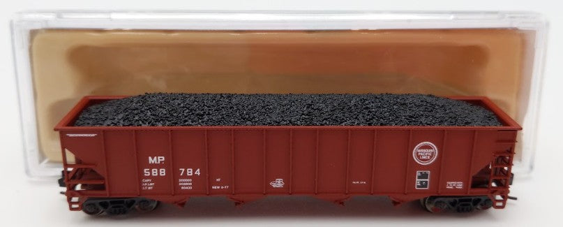 Trainworx Inc. 2403-20 N Missouri Pacific 100-Ton Quad Hopper Car w/ Coal Load