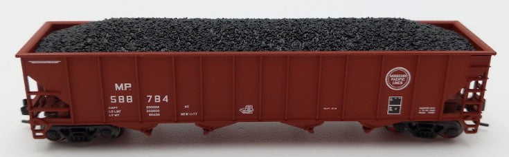 Trainworx Inc. 2403-20 N Missouri Pacific 100-Ton Quad Hopper Car w/ Coal Load