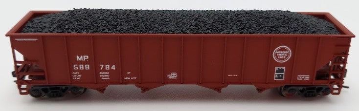 Trainworx Inc. 2403-20 N Missouri Pacific 100-Ton Quad Hopper Car w/ Coal Load