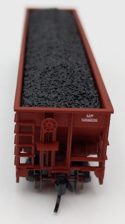 Trainworx Inc. 2403-21 N Scale MP 100-Ton 4-Bay Quad Hopper Car with Coal Load