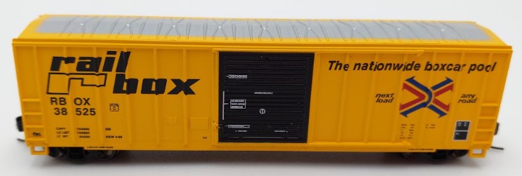Athearn 24211 N Scale Early RailBox 50' FMC Box Car #38525