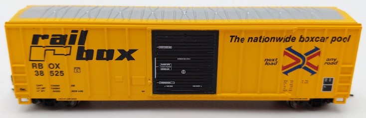 Athearn 24211 N Scale Early RailBox 50' FMC Box Car #38525