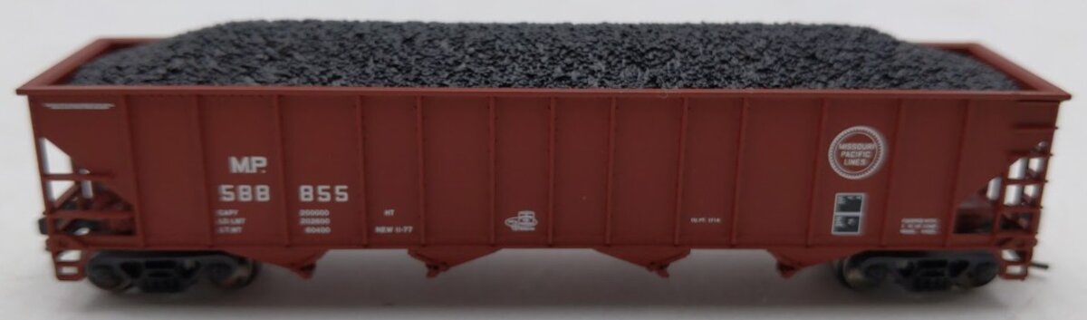 Trainworx Inc 2403-22 N Scale Missouri Pacific 100T Quad Hopper #588855 w Coal LN/Box