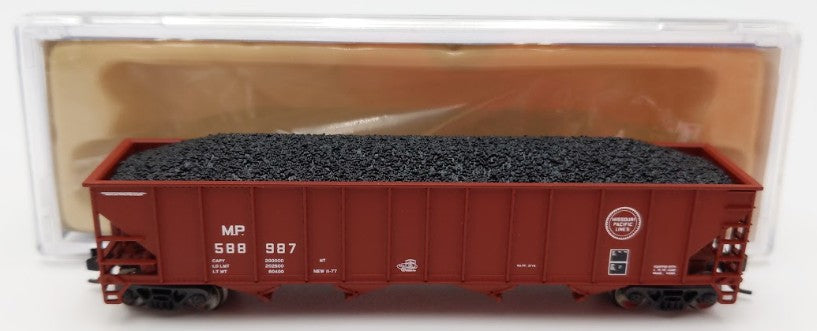 Trainworx Inc. 2403-24 N Scale MP 100-Ton 4-Bay Quad Hopper Car with Coal Load LN/Box