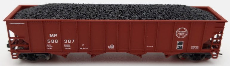 Trainworx Inc. 2403-24 N Scale MP 100-Ton 4-Bay Quad Hopper Car with Coal Load LN/Box
