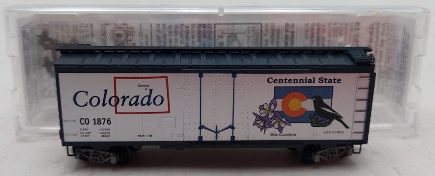 Micro-Trains 02100400 N Scale Colorado Car 40' Standard Plug Door Boxcar #1876 EX/Box