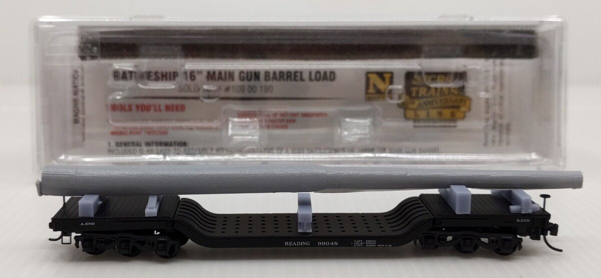 Micro-Trains 10900190 N Reading Depressed Center Flatcar #99048 w/Load LN/Box