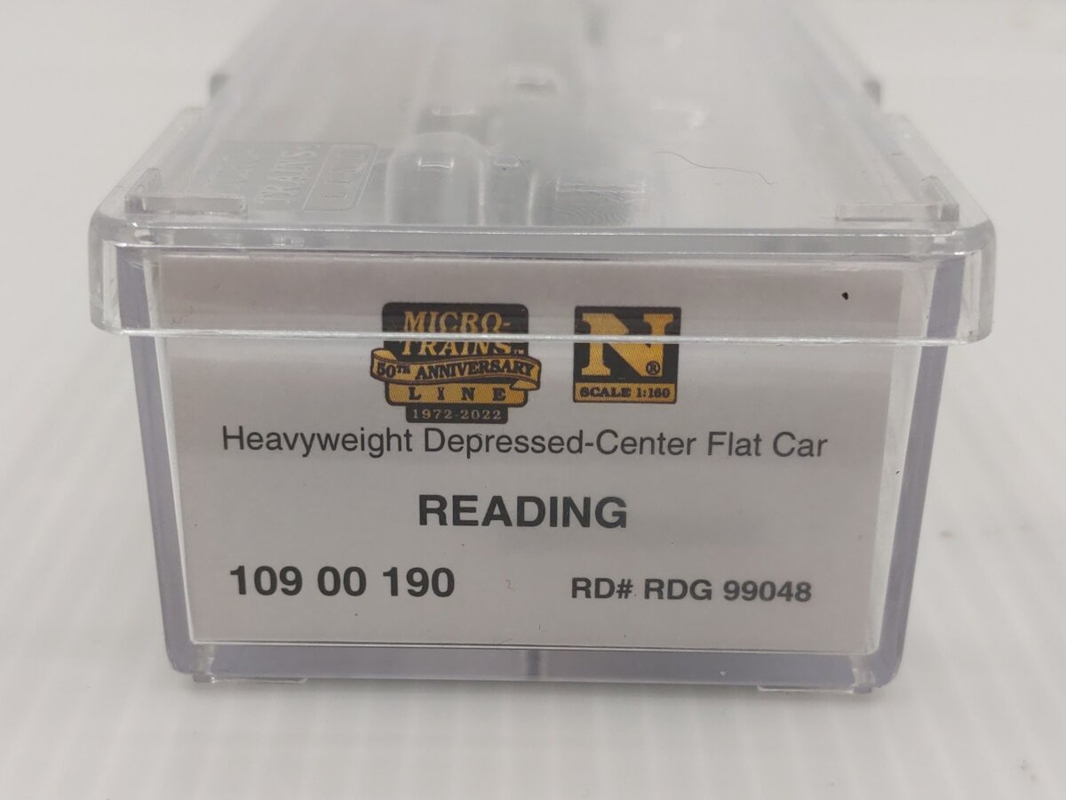 Micro-Trains 10900190 N Reading Depressed Center Flatcar #99048 w/Load LN/Box