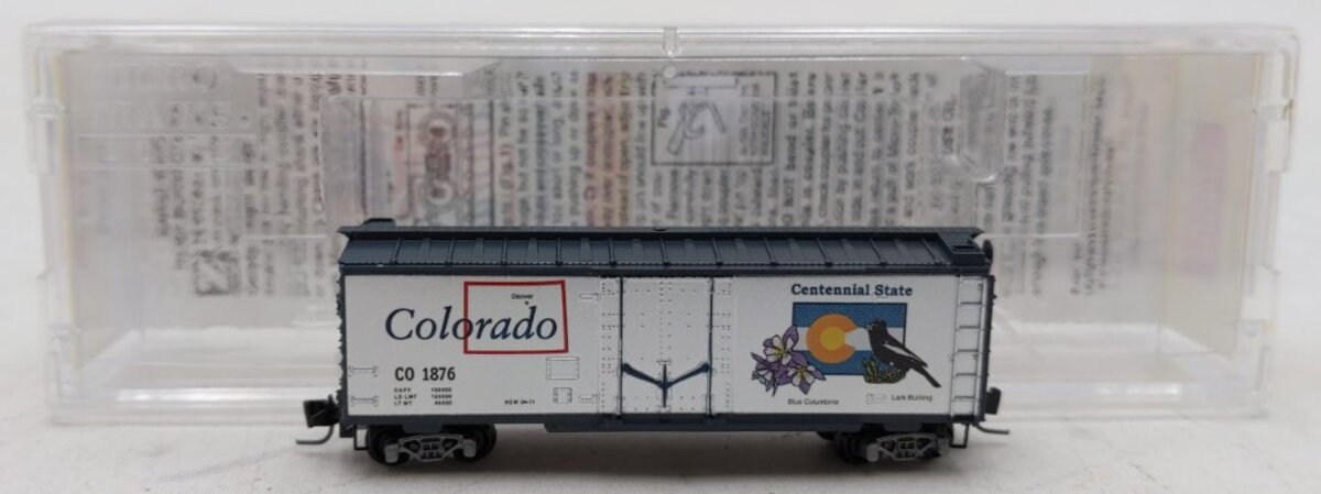 Micro-Trains 50200533 Z Scale Colorado States 40' Plug-Door Box Car #1876 EX/Box