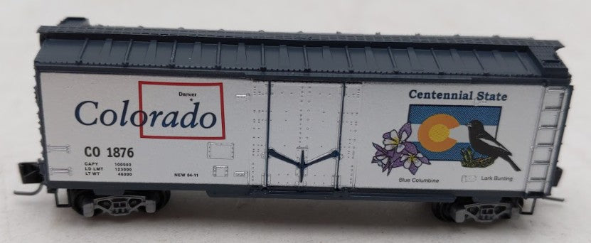Micro-Trains 50200533 Z Scale Colorado States 40' Plug-Door Box Car #1876 EX/Box