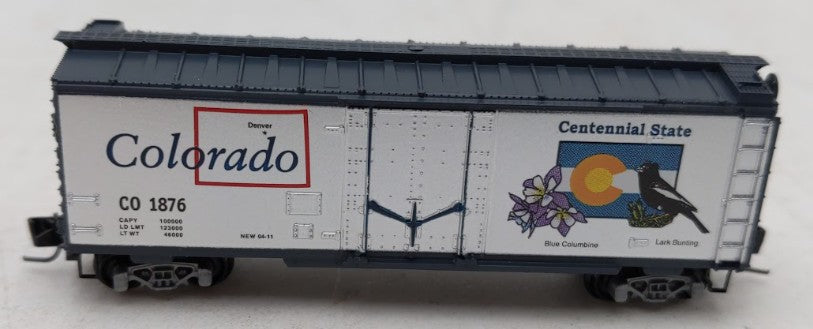 Micro-Trains 50200533 Z Scale Colorado States 40' Plug-Door Box Car #1876 EX/Box