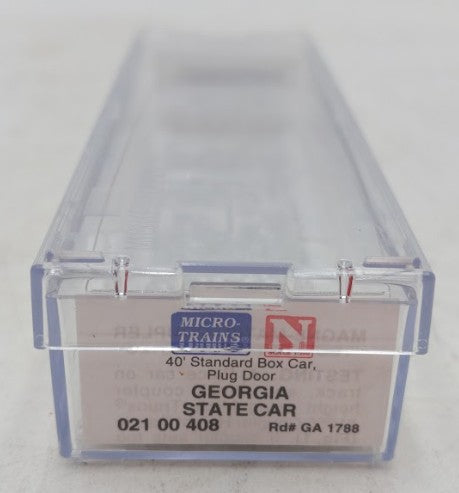 Micro-Trains 02100408 N Scale Georgia 40' Standard Plug Door Boxcar #1788 LN/Box