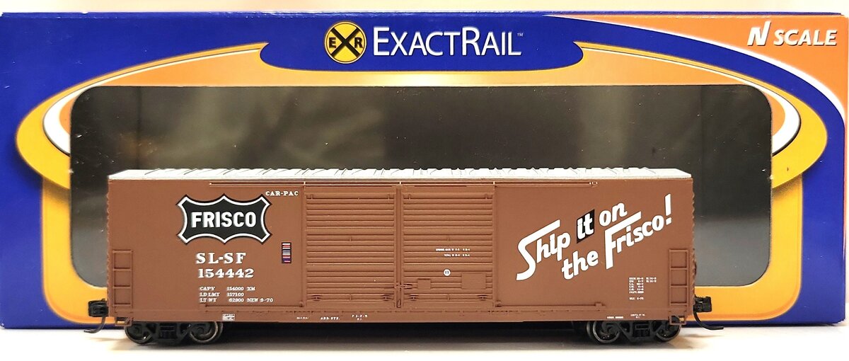 ExactRail EN-50809-1 N Scale SLSF 5200 Cu Ft Boxcar #154442 LN/Box