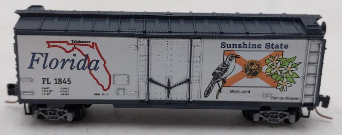 Micro-Trains 50200541 Z Scale Florida 40' Standard Plug-Door Box Car #1845 EX/Box