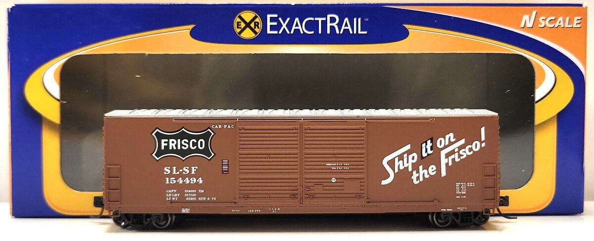 ExactRail EN-50809-3 N Scale SLSF 5200 Cu Ft Boxcar #154494 LN/Box