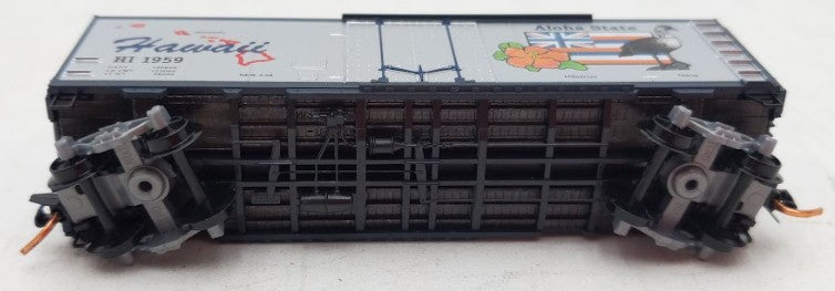 Micro-Trains 02100399 N Scale Hawaii State 40' Standard Plug Door Boxcar #1959 EX/Box